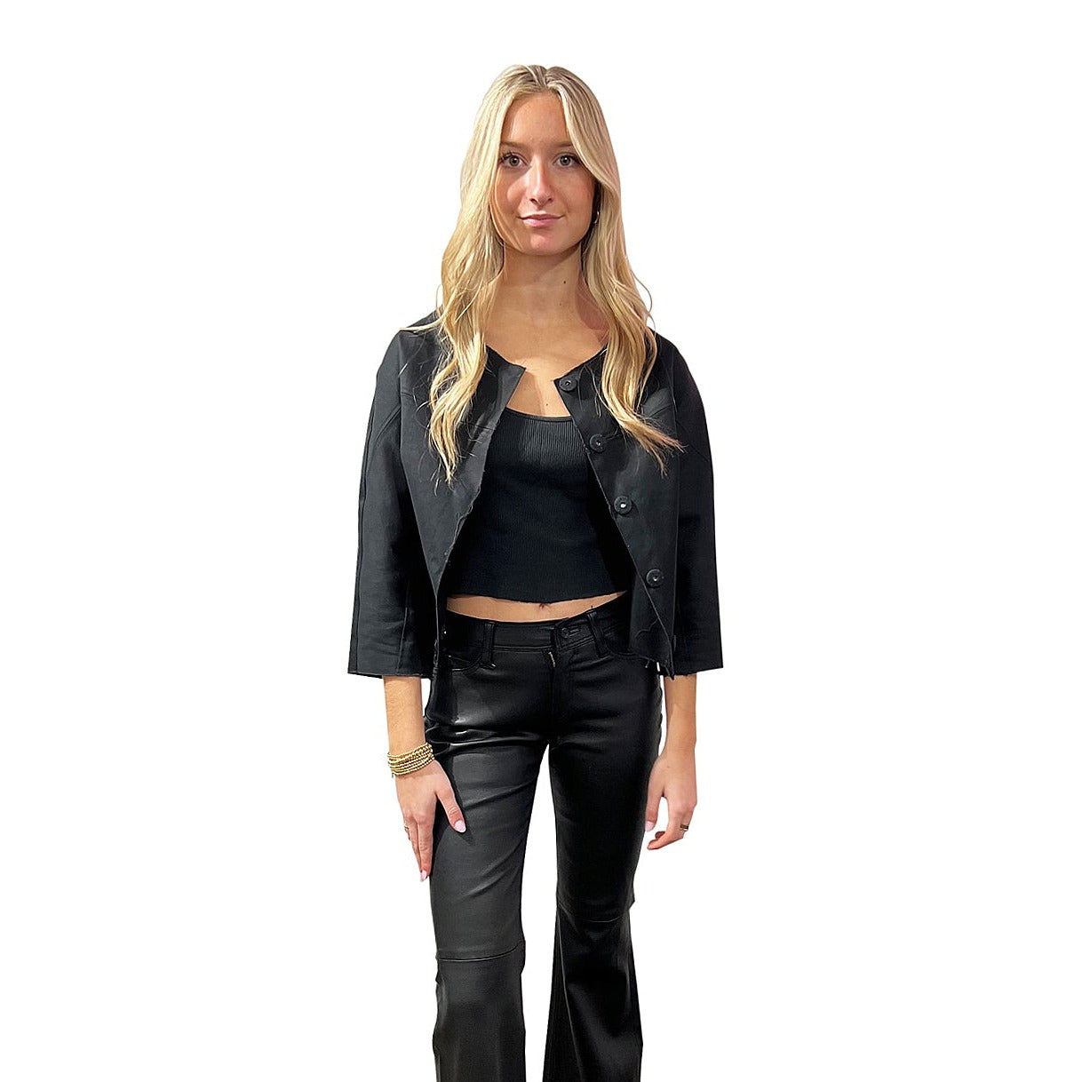 Karolina Zmarak black jacket