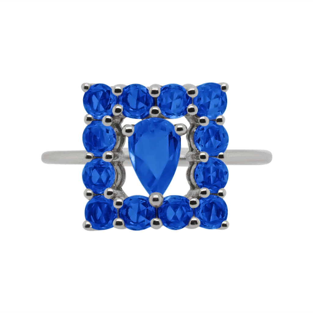 Becca Ring Silver Blue Sapphire