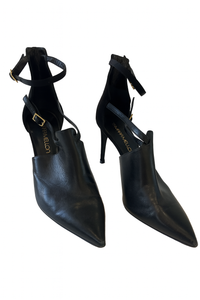 Tamara Mellon Black Leather Heels