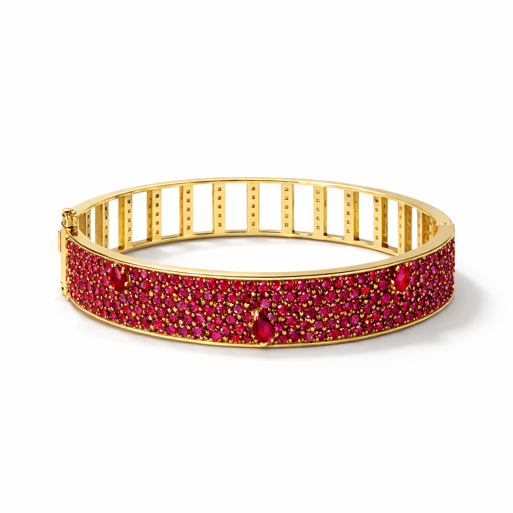 Stardust Bangle Ruby – Meredith Marks