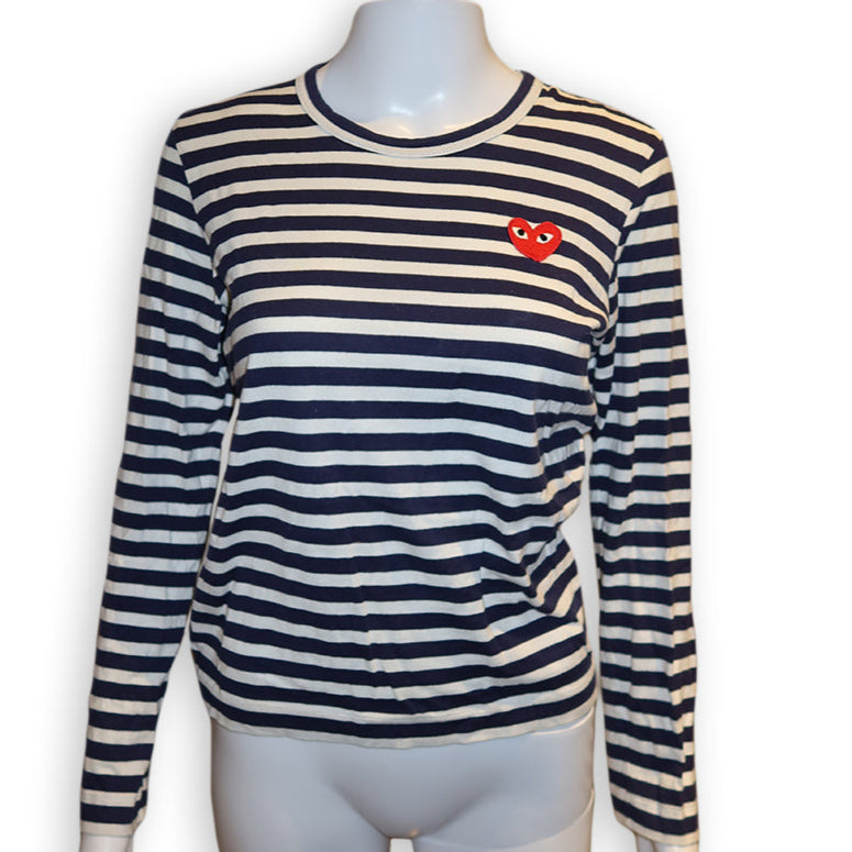 Comme des Garçons PLAY Long Sleeve Tee – Size Small