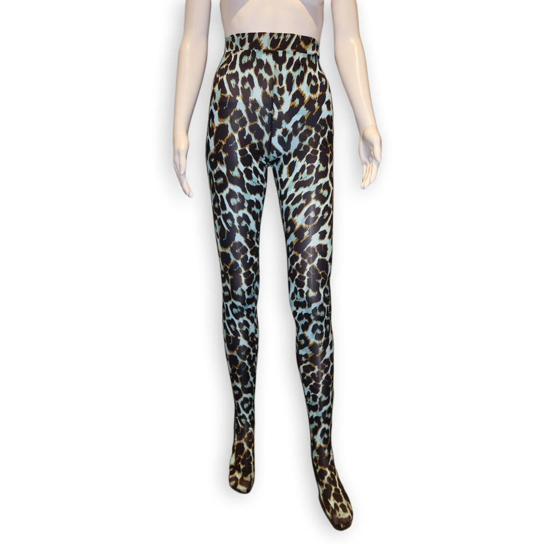 Alex Perry Leopard Dress with Matching Stockings – Size US 4