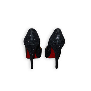 Christian Louboutin Sparkle Peep-Toe Pumps – Size US 8