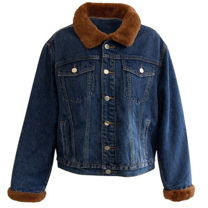 Moritz Denim and Faux Fur Jacket