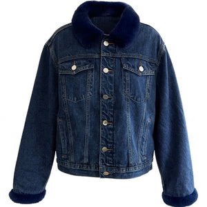 Moritz Denim and Faux Fur Jacket