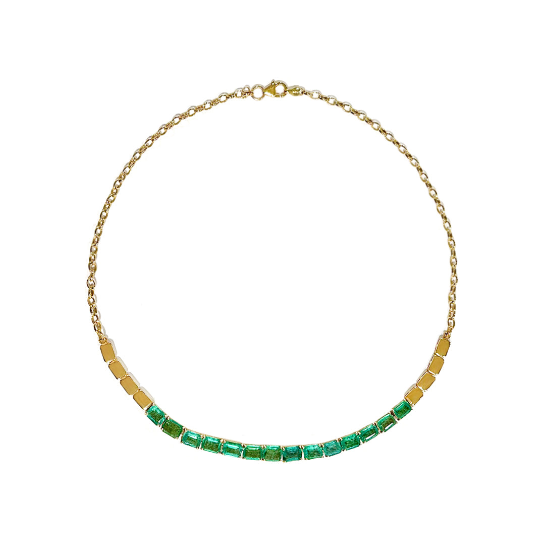 Monique Necklace Yellow Gold with Emerald