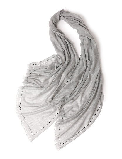 Chelsea Woven Cashmere Scarf Large