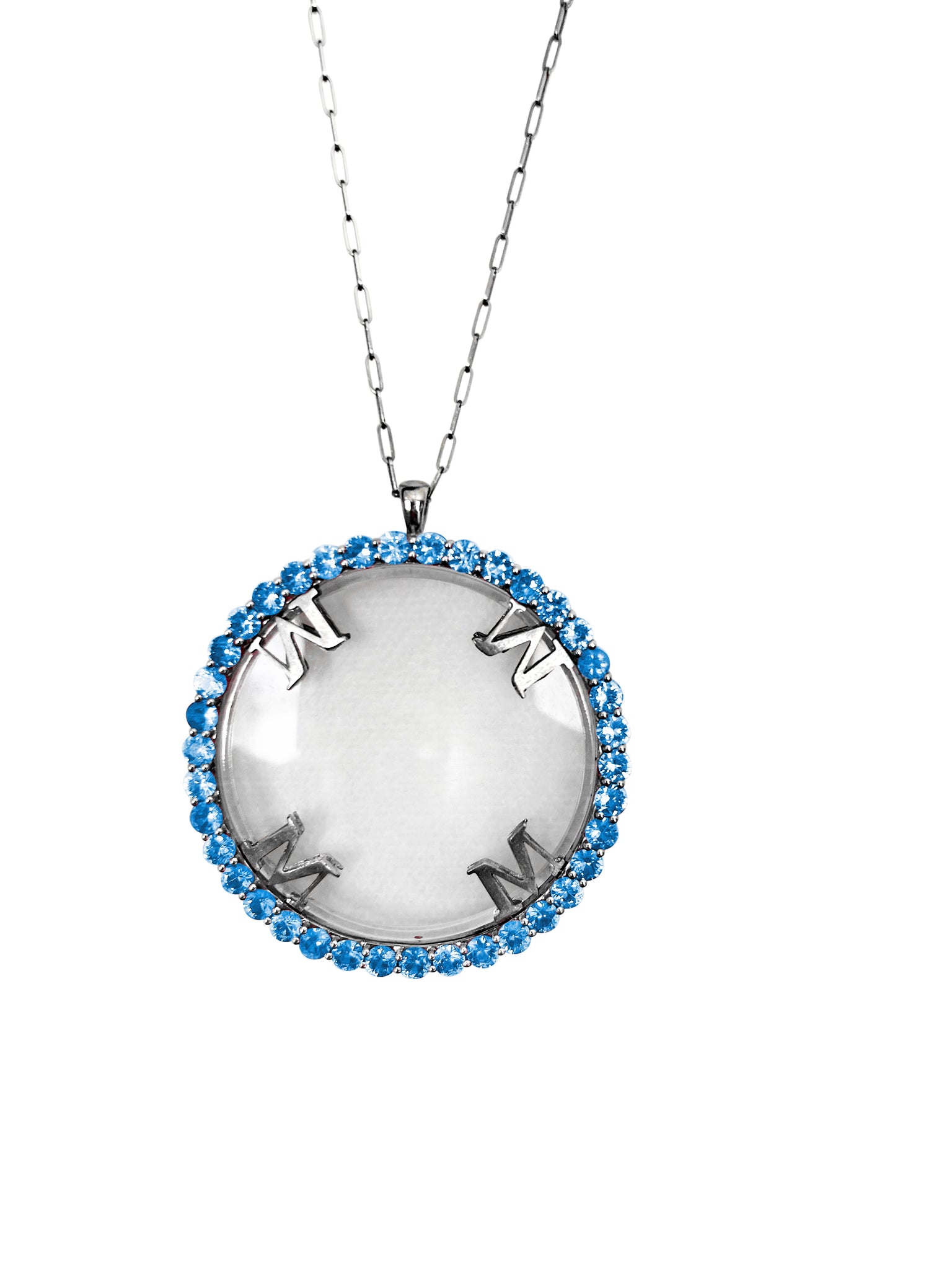 Magnifique Necklace Silver with Blue Sapphire