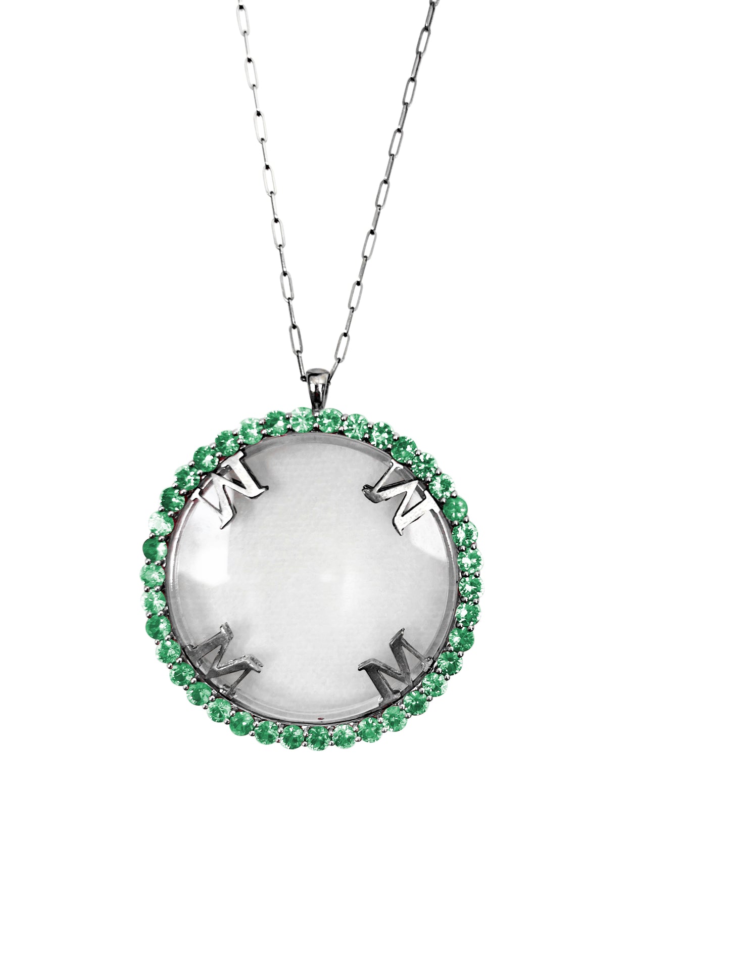 Magnifique Necklace Silver with Emerald