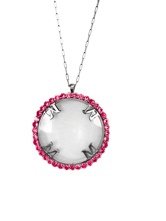Magnifique Necklace Silver with Ruby