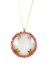 Magnifique Necklace Yellow Gold with Pink Sapphire