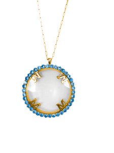 Magnifique Necklace Yellow Gold with Blue Sapphire