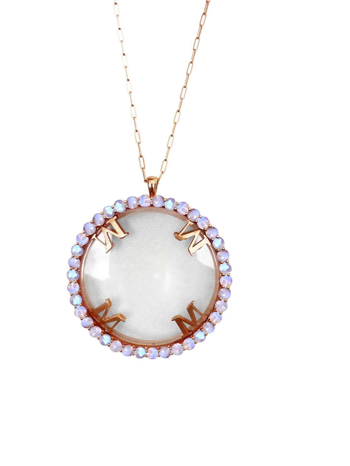 Magnifique Necklace Rose Gold with Moonstone