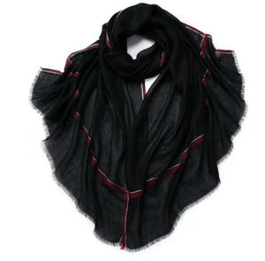 Camille Cashmere Shawl Black and Pink