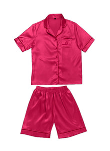 Meredith Marks Short Pink Pajama with Pink Piping