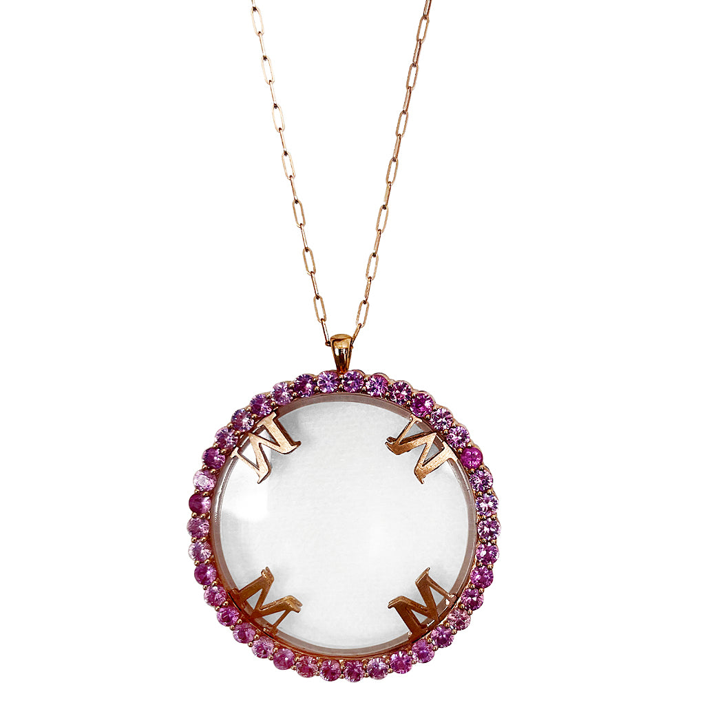 Magnifique Necklace Rose Gold with Pink Sapphire