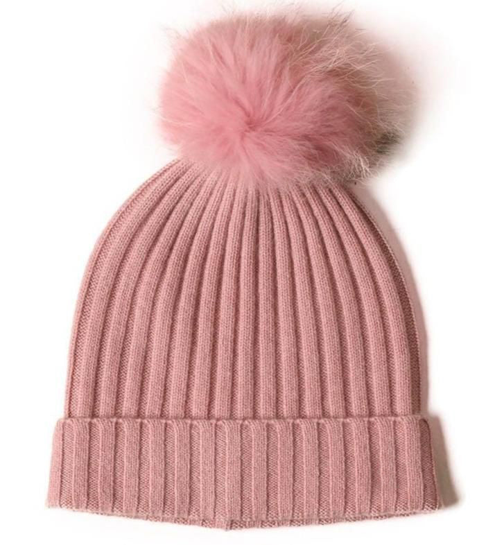 Jessa Hat Pink Cashmere