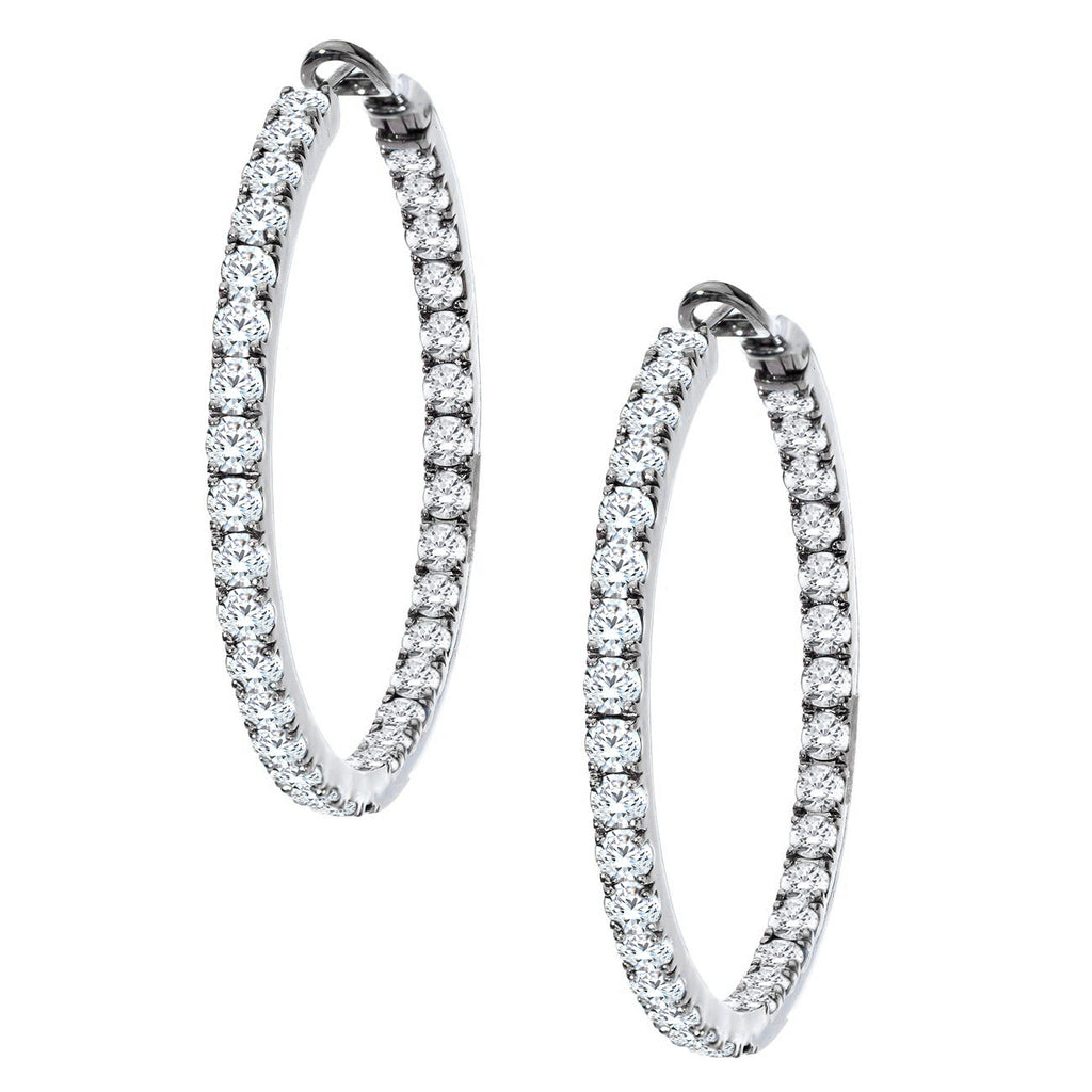 Mary Hoops White Gold 3.5mm – Meredith Marks
