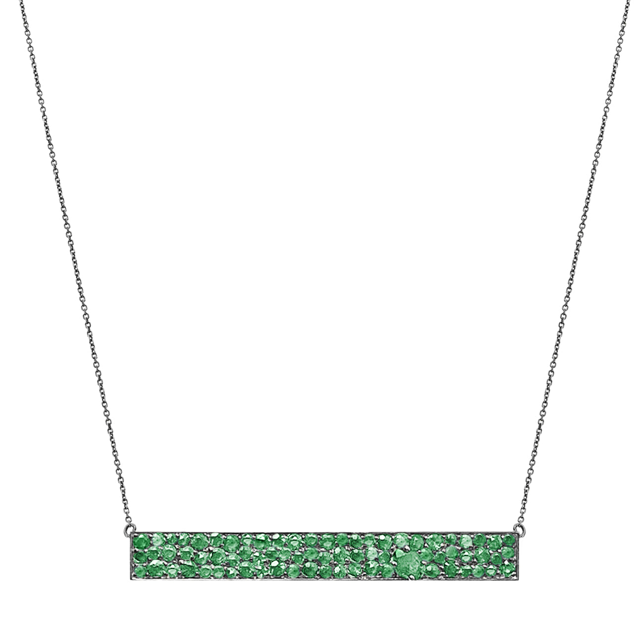 Stardust Necklace Silver Emerald