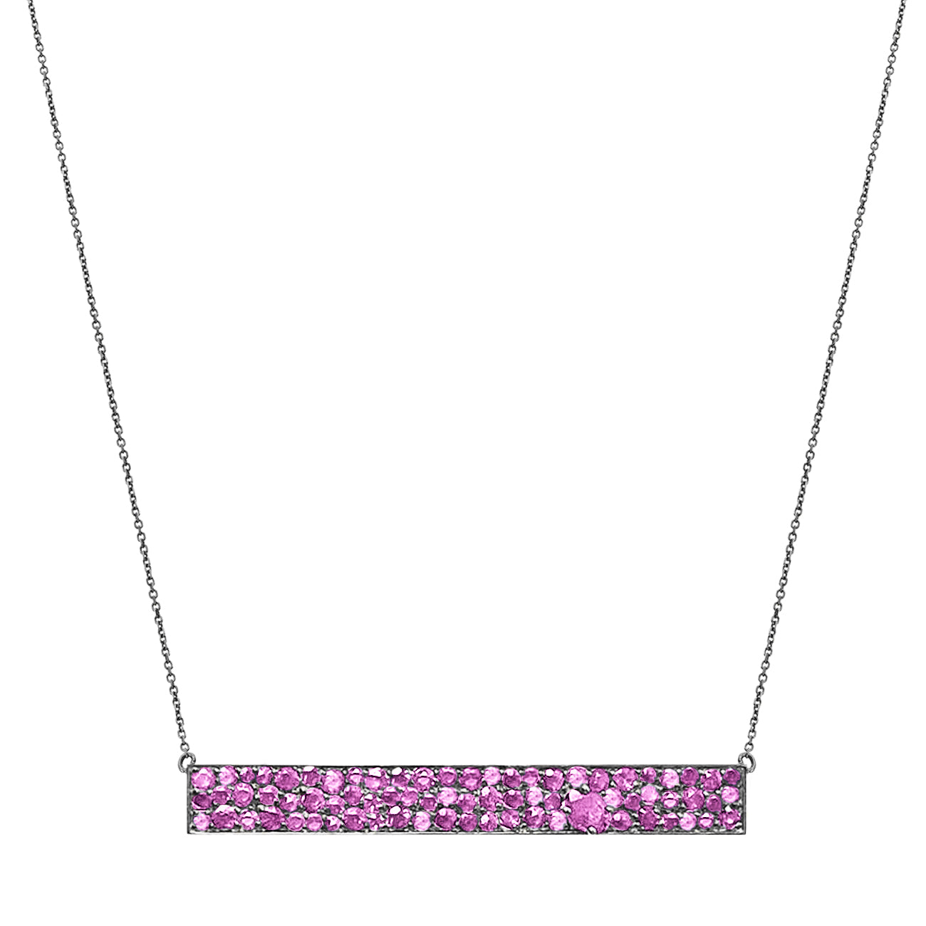 Stardust Necklace Silver Pink Sapphire