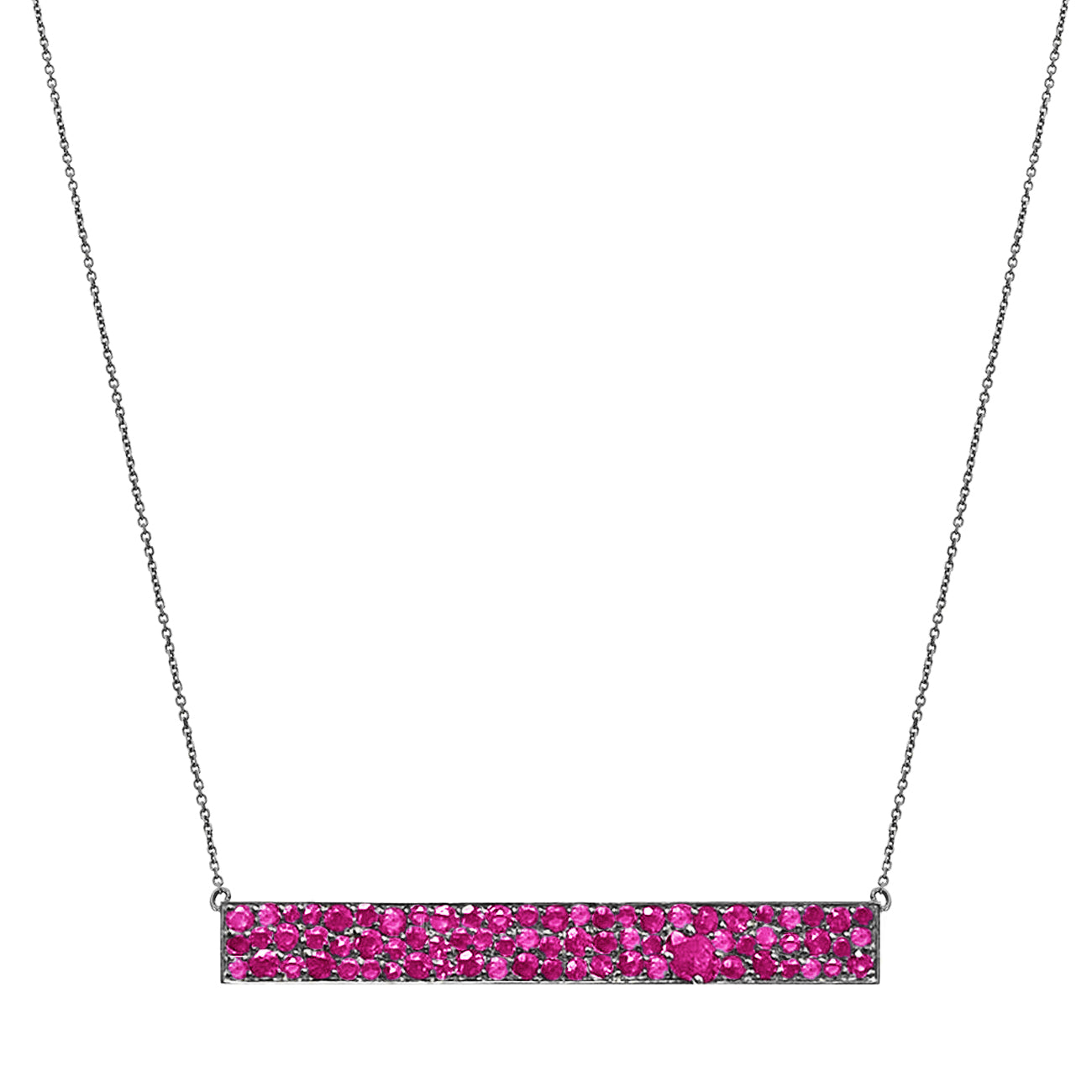 Stardust Necklace Silver Ruby
