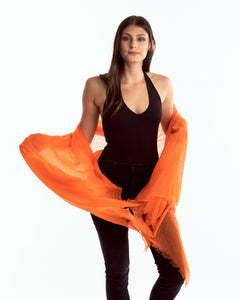 Lauren Cashmere Wrap Orange