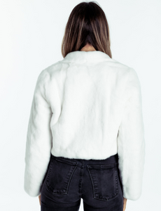 Colette Jacket White Faux Fur