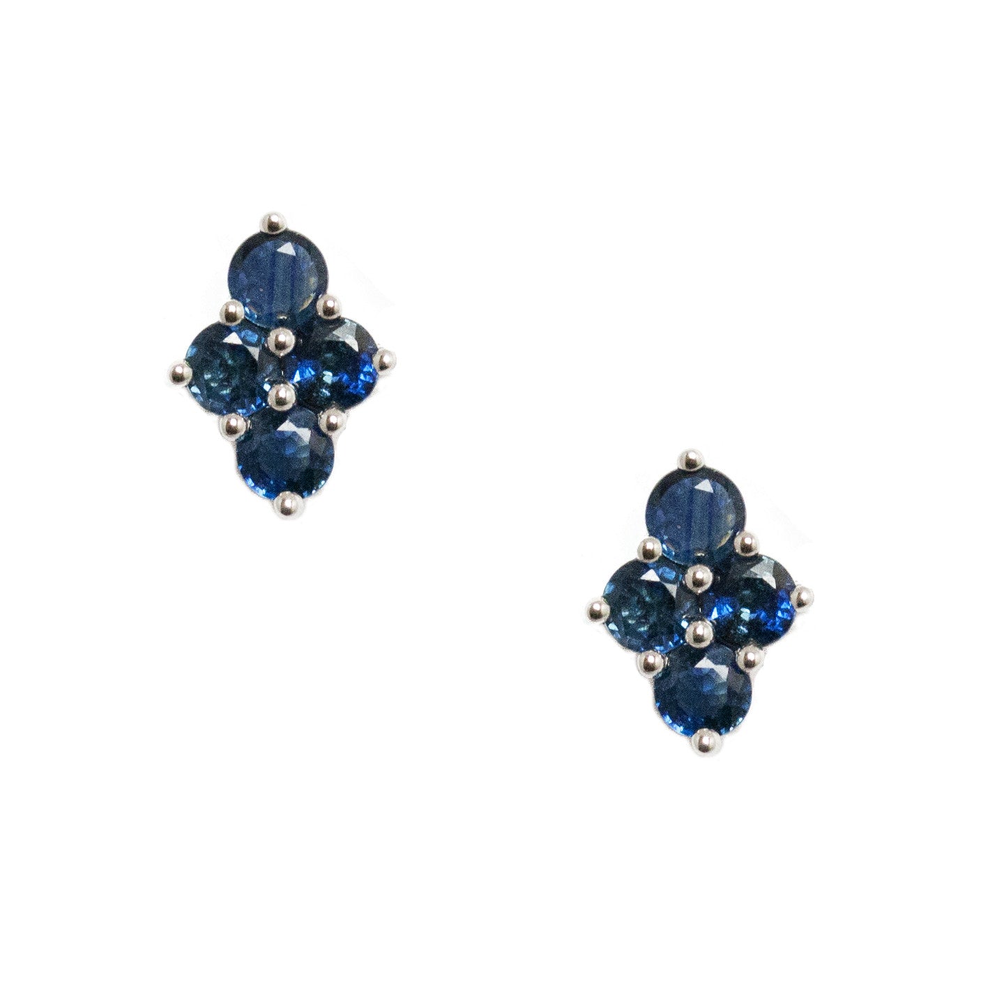 Asher Studs Silver Sapphire