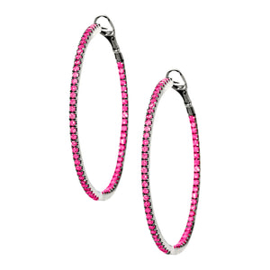 Mary Hoops Silver Ruby 1.5mm