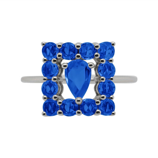 Becca Ring Silver Blue Sapphire